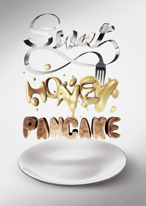 9-sweet-honey-pancake-typography