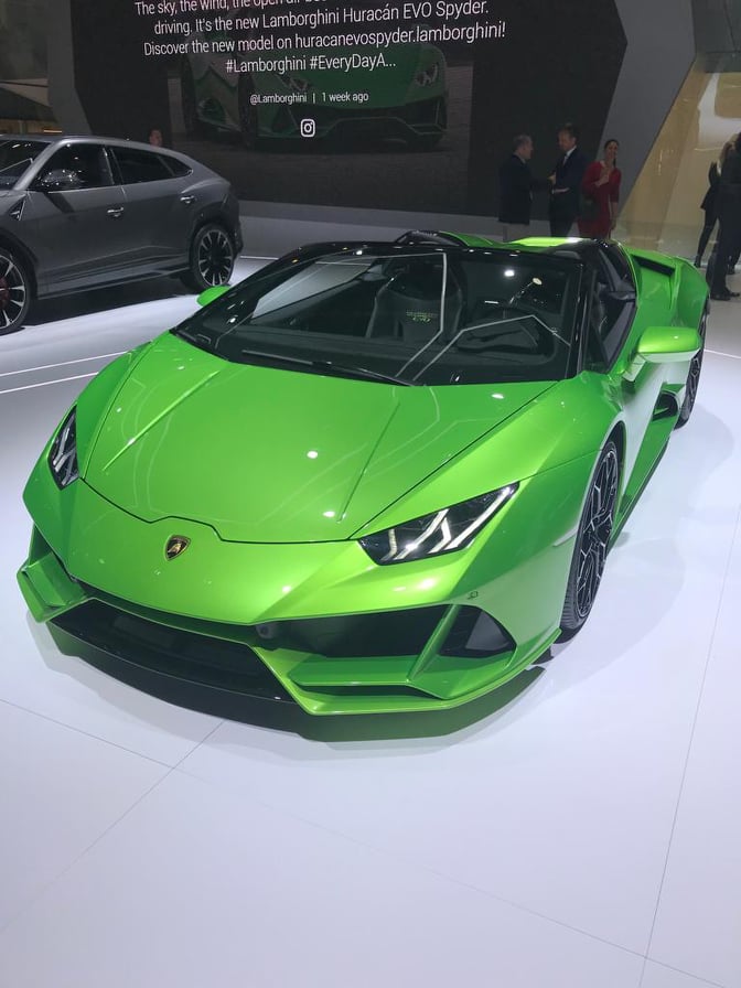 Lamborghini Huracan Evo Spyder salon d'automobile de geneve 2019